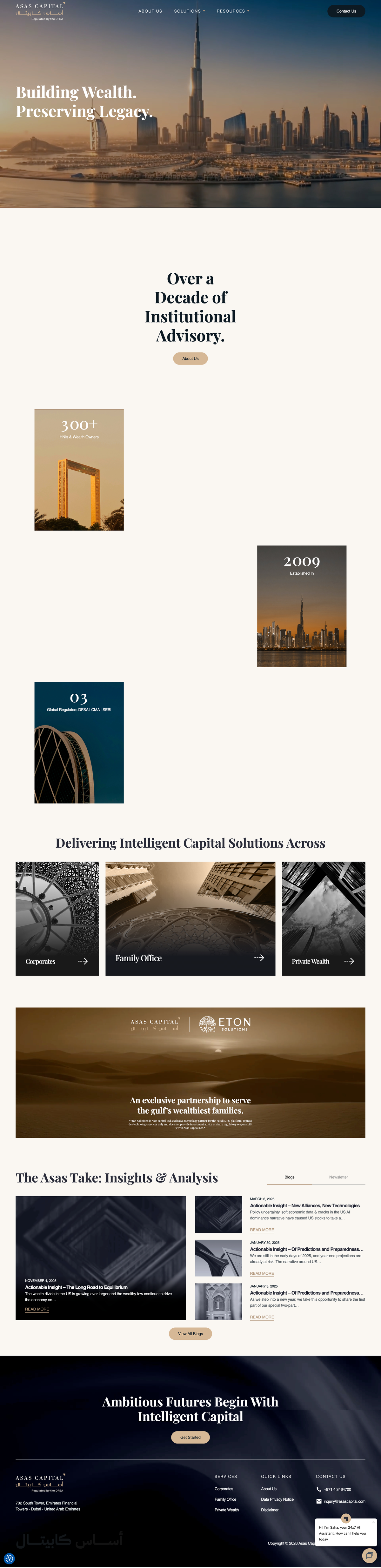 ASAS Capital — full website screenshot