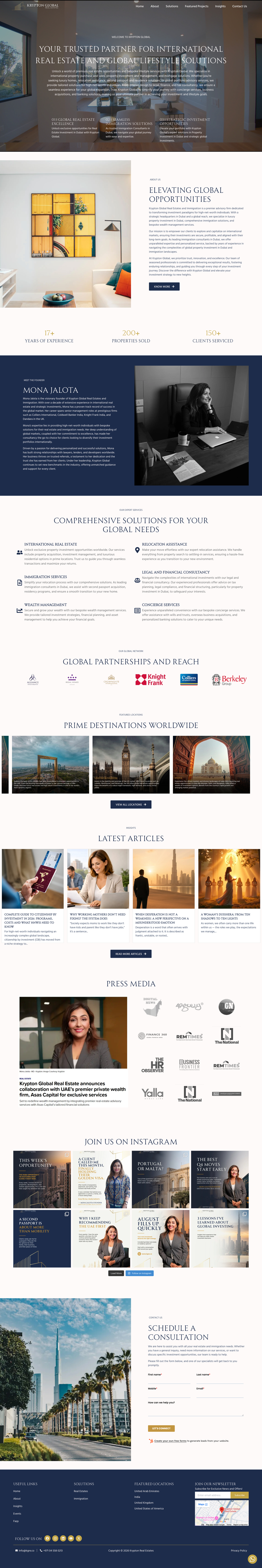 Krypton Global Investment — full website screenshot