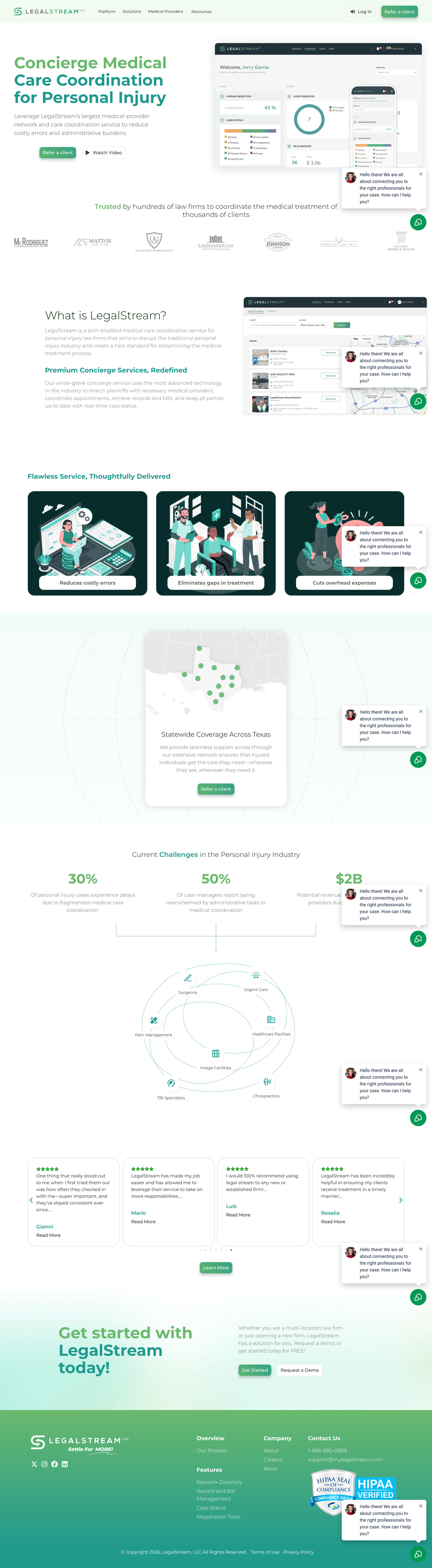 Legal Stream — full website screenshot